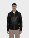 Tommy All Leather Men's Bomber Jacket | Black